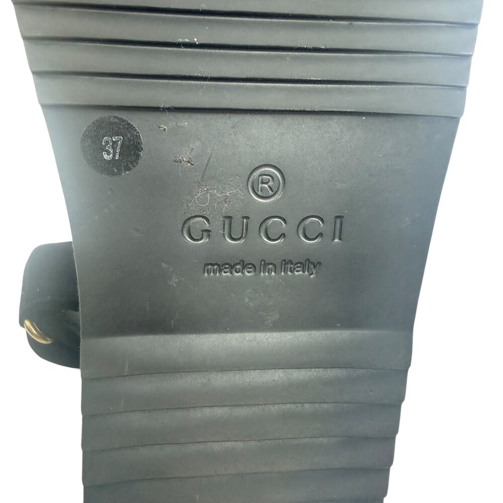 Gucci GG Crystal Embellished Mesh Sandals Black Size 37 - Picture 9 of 9